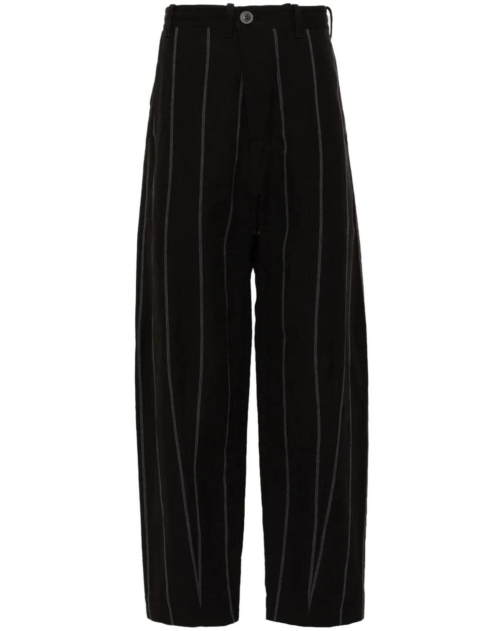 Jan Jan Van Essche Black Stripped Trousers for men