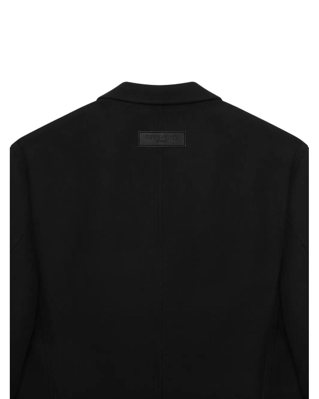 Givenchy Black Single-Breasted Deconstructed Jacket for men