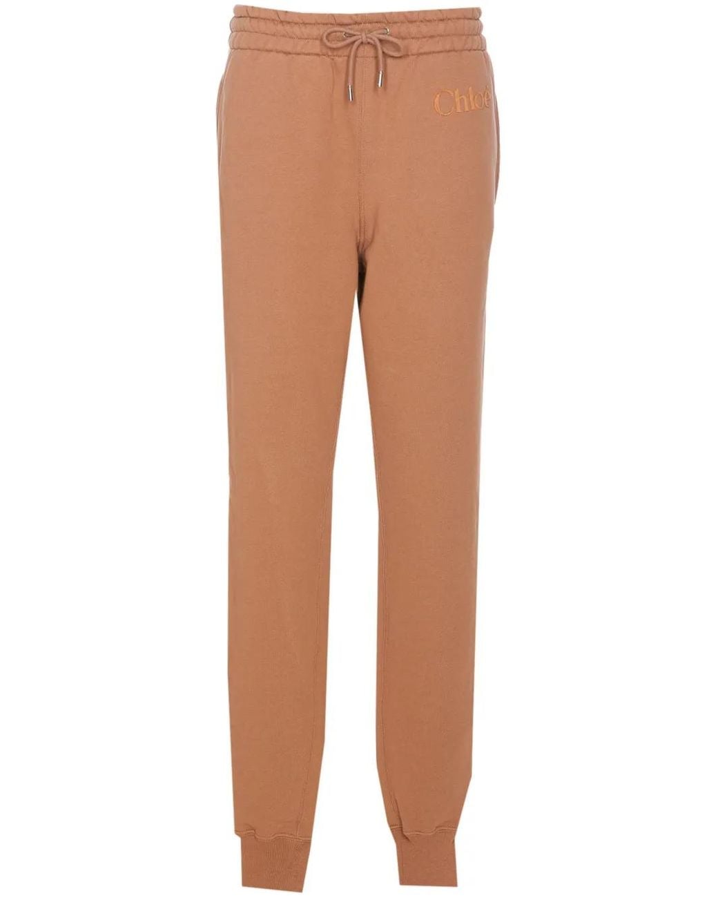 Chloé Natural Logo-Embroidered Track Pants