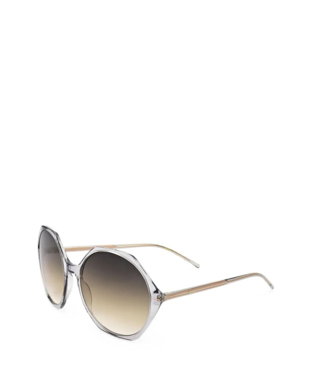 Boss White Geometric-Frame Sunglasses