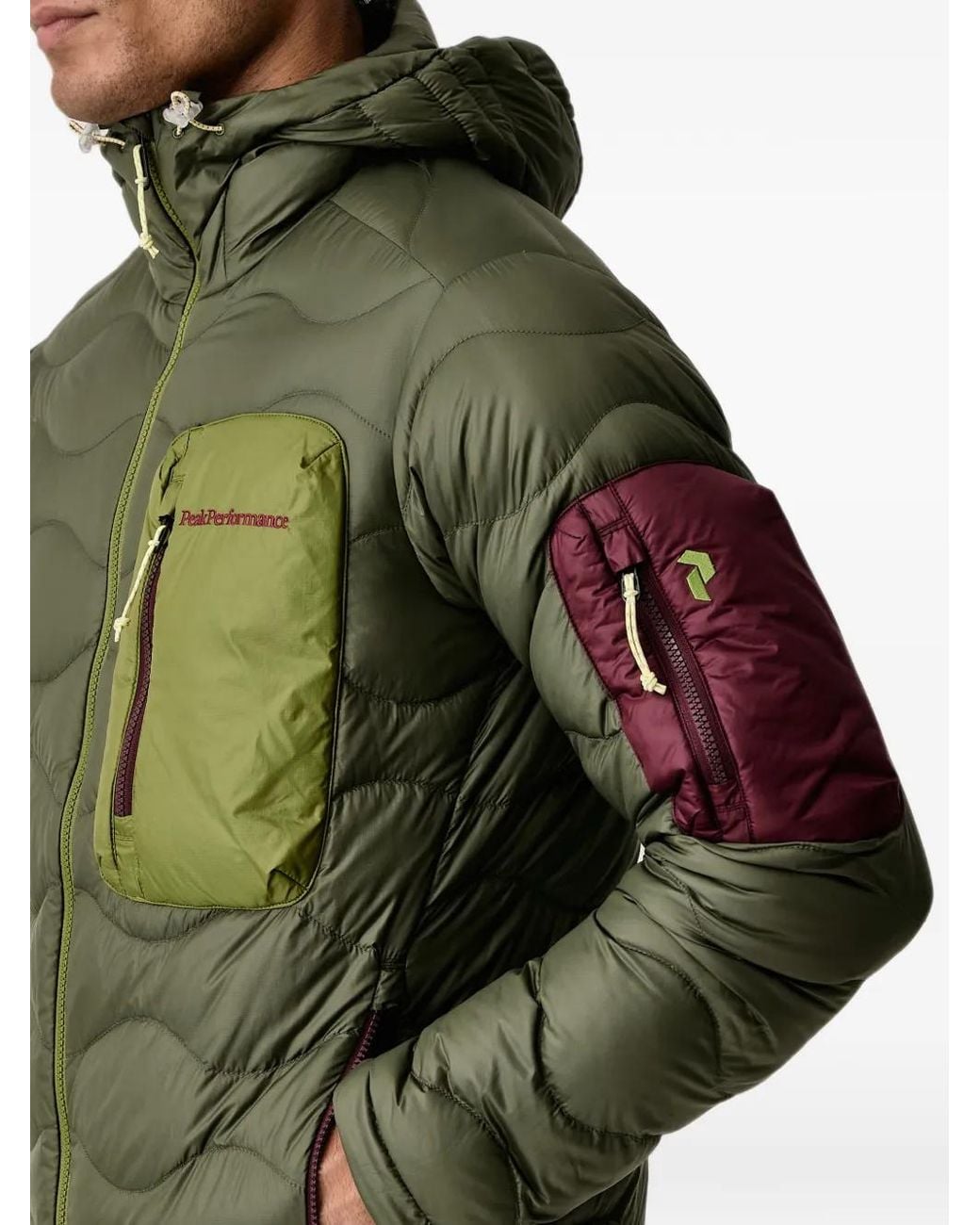 Peak Performance Green Helium Utility Quilted Hooded Jacket for men