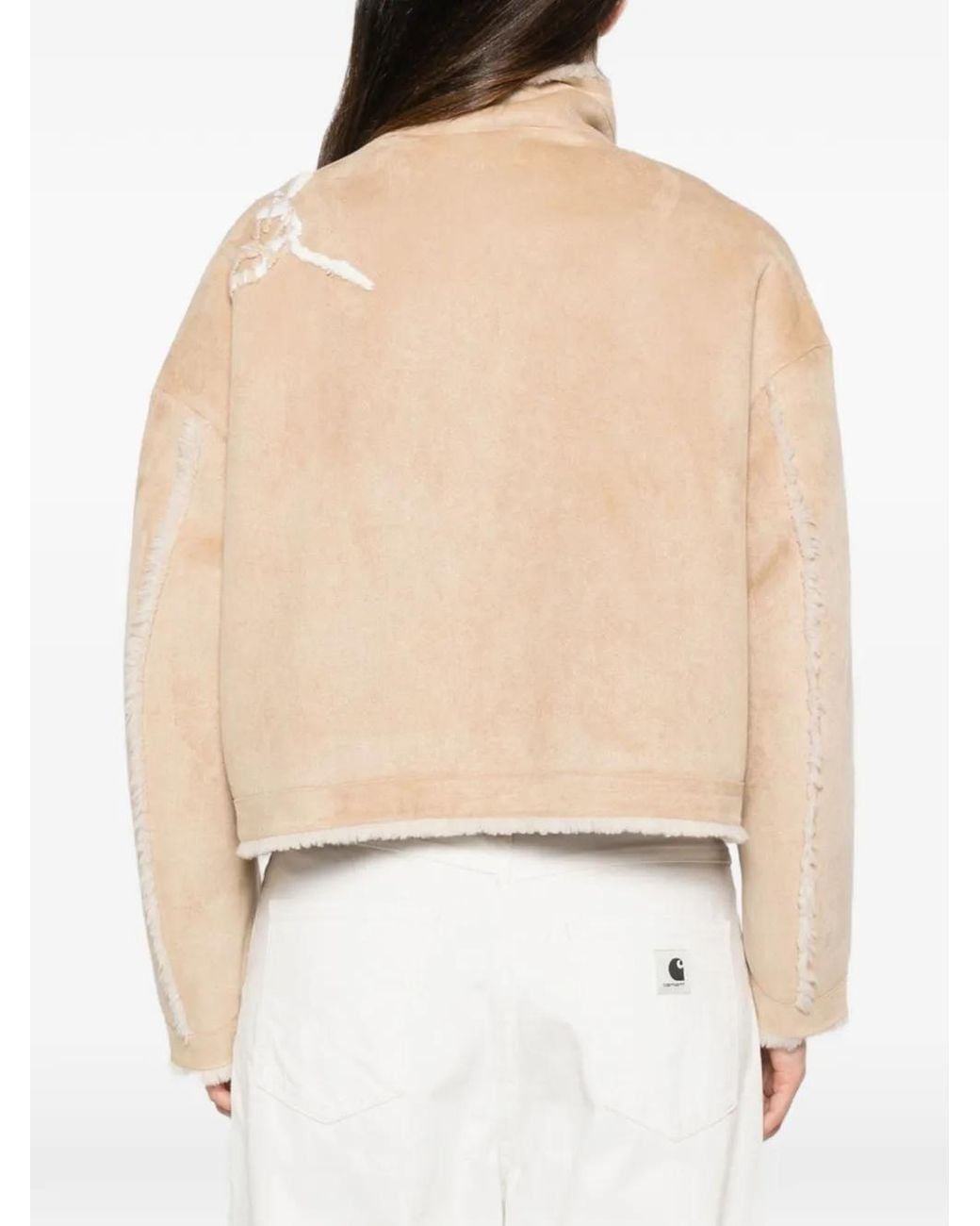 Ermanno Scervino Natural Embroidered Jacket