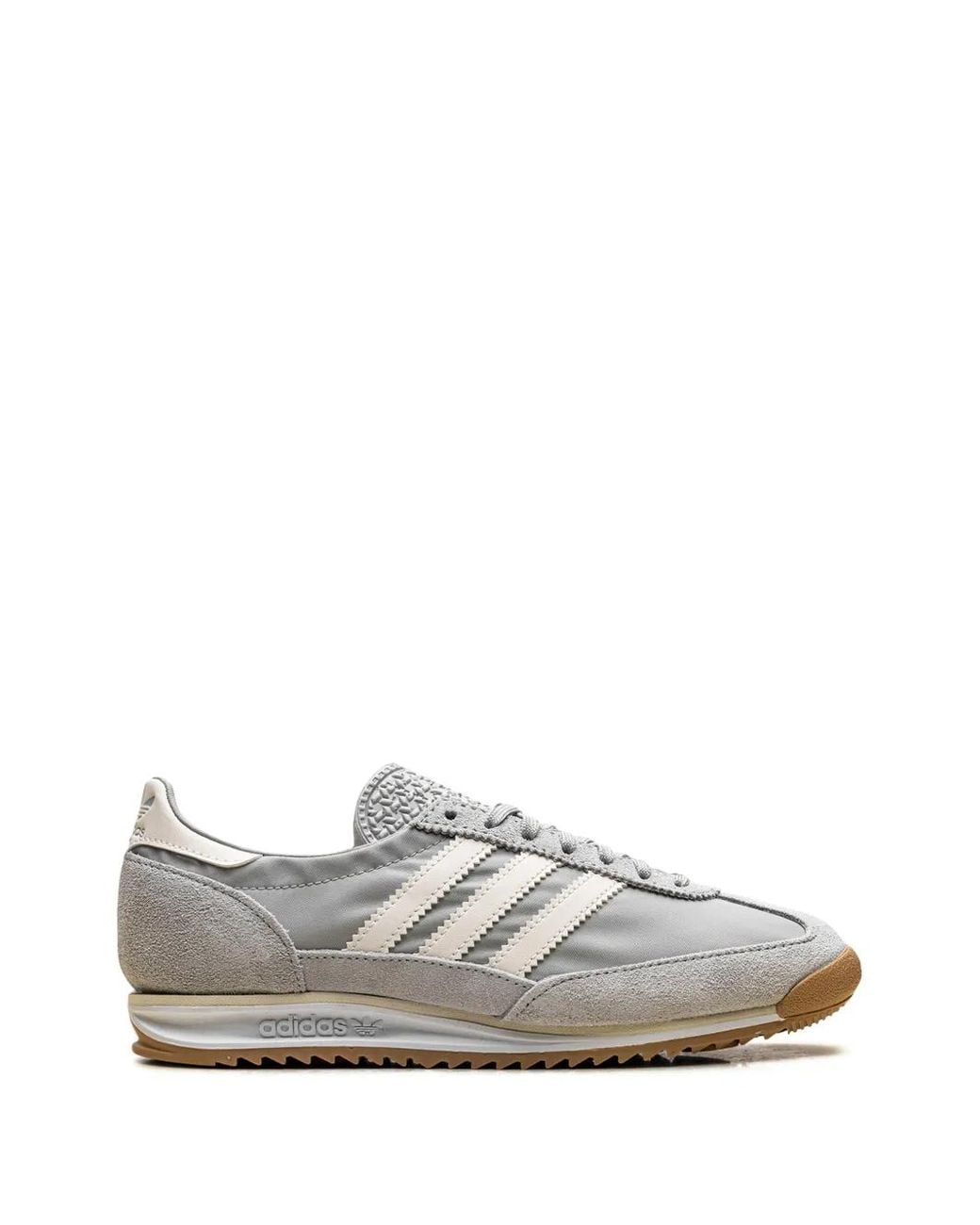 Adidas White Sl 72 Og Round-Toe Low-Top Sneakers