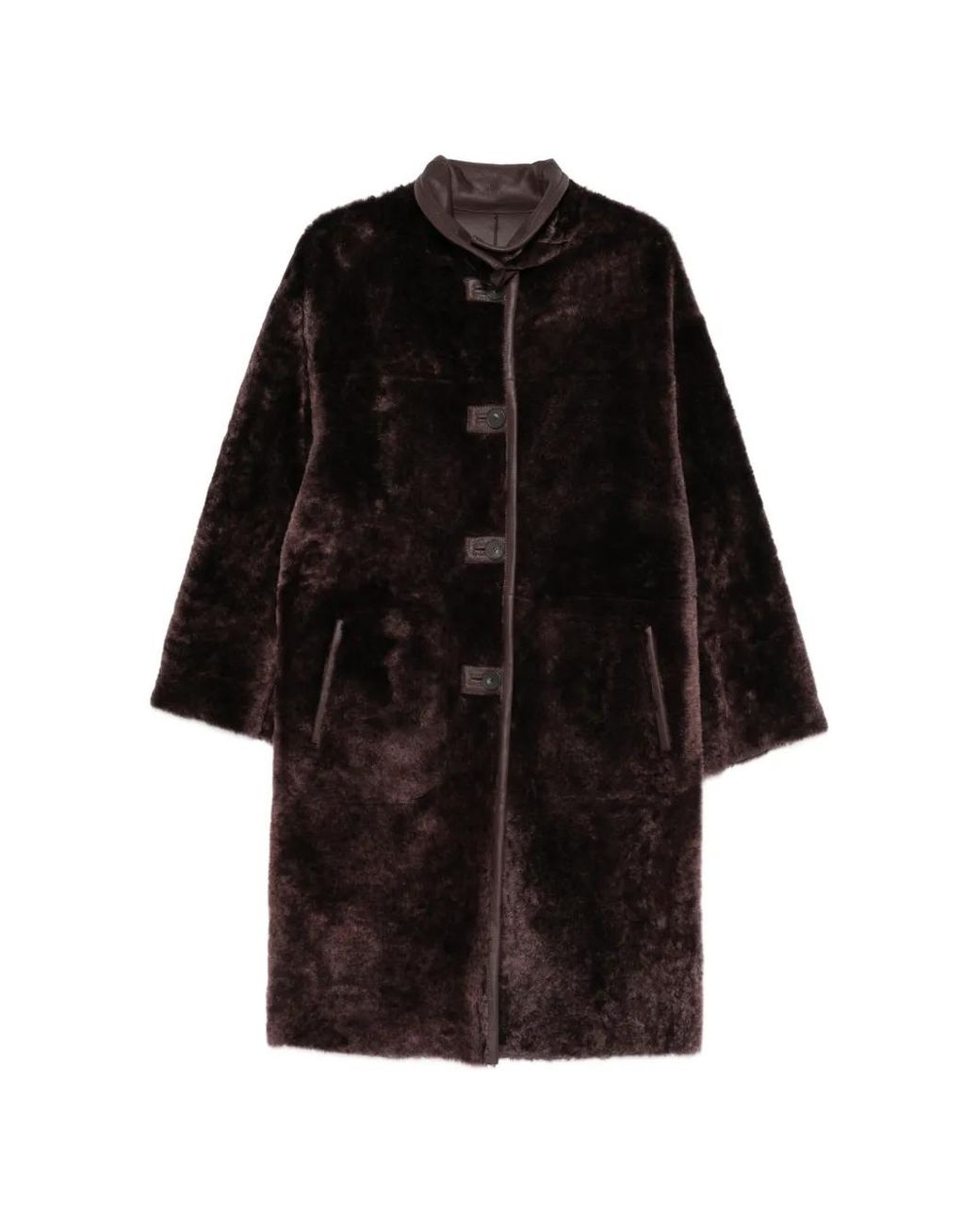 Joseph Black Reversible Shearling Coat