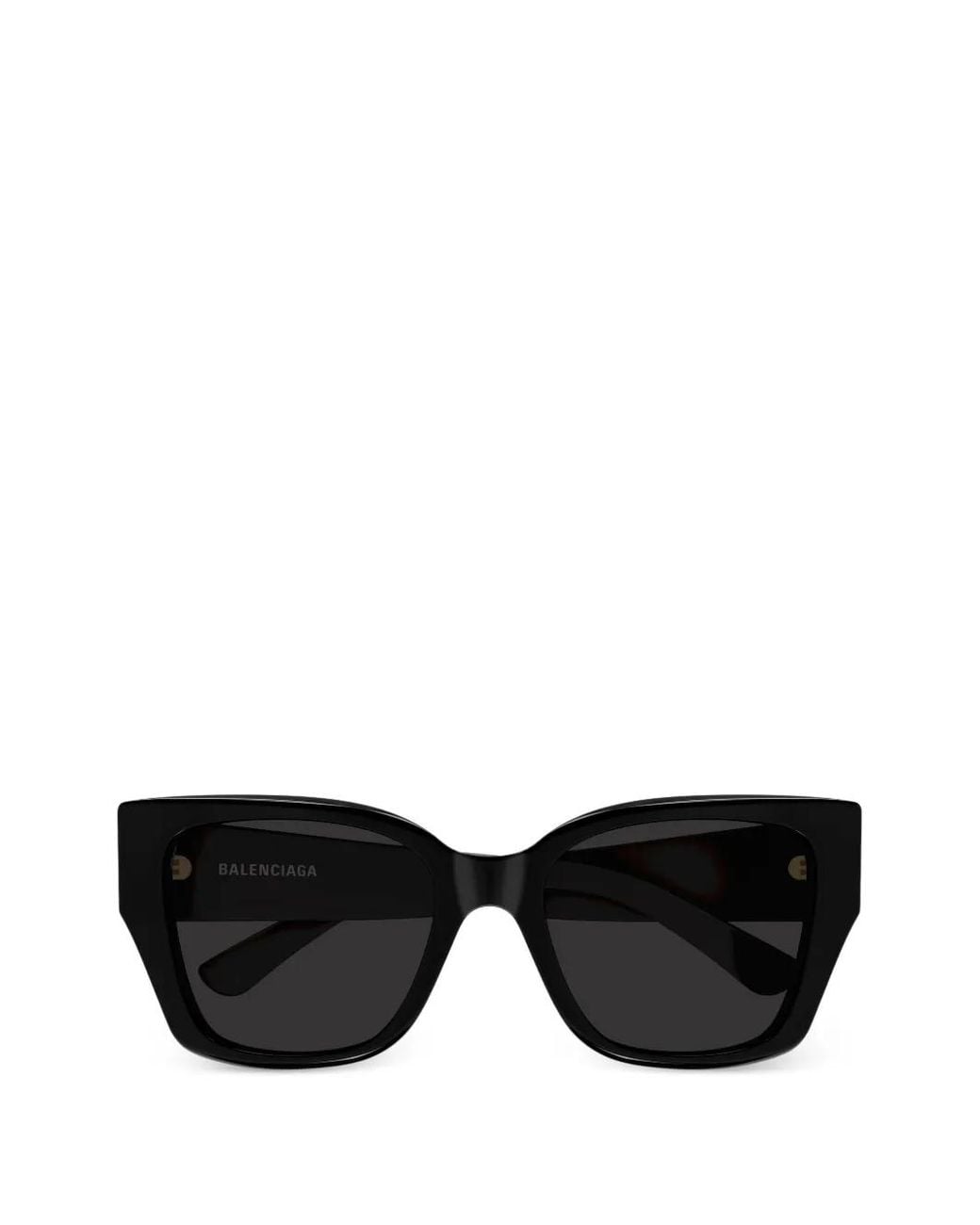 Balenciaga Black Geometric-Frame Sunglasses