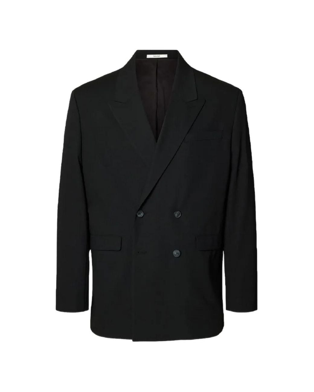 SELECTED Black Double-Breasted Dinner Jacket for men