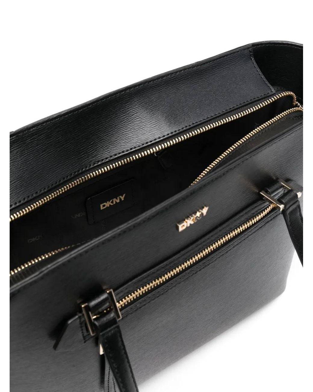 DKNY Black Logo-Lettering Tote Bag