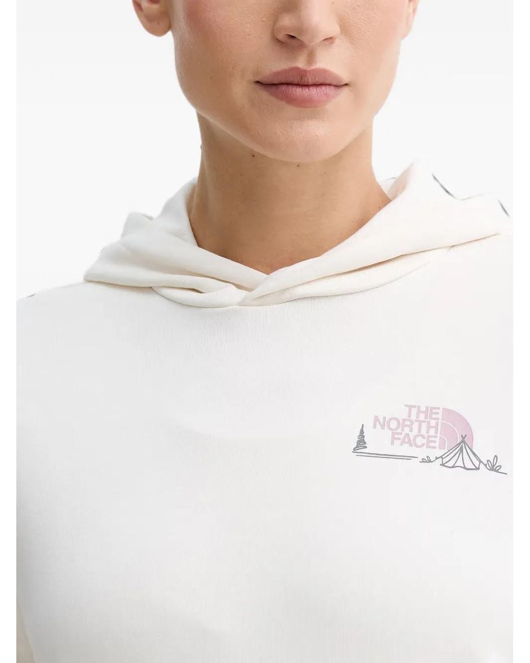 The North Face White Monte Graphic-Print Hoodie