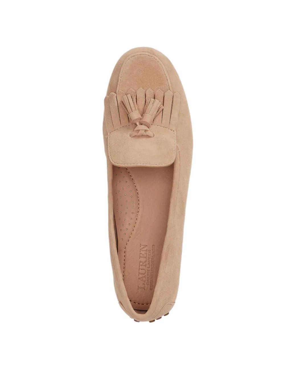 Ralph Lauren Natural Tayte Fringe-Detail Tassel-Trim Loafers