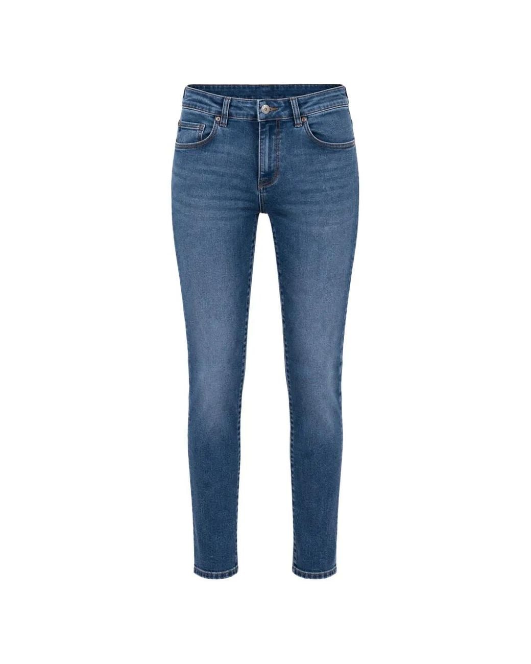 Fracomina Blue Logo-Plaque Straight-Leg Jeans