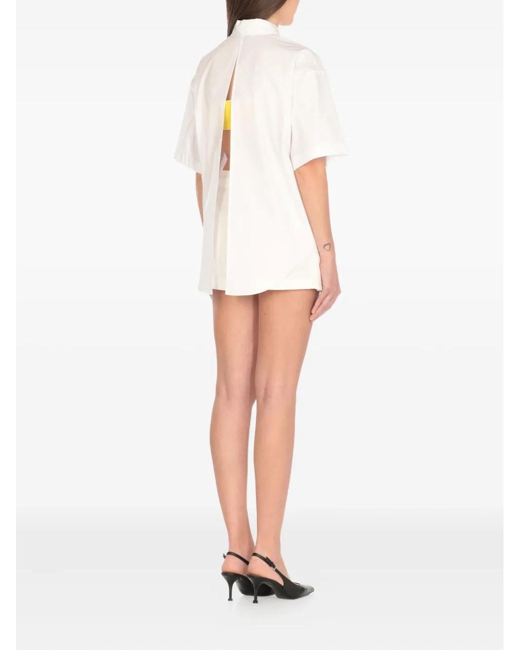 MSGM White Patch-Pocket Shirt