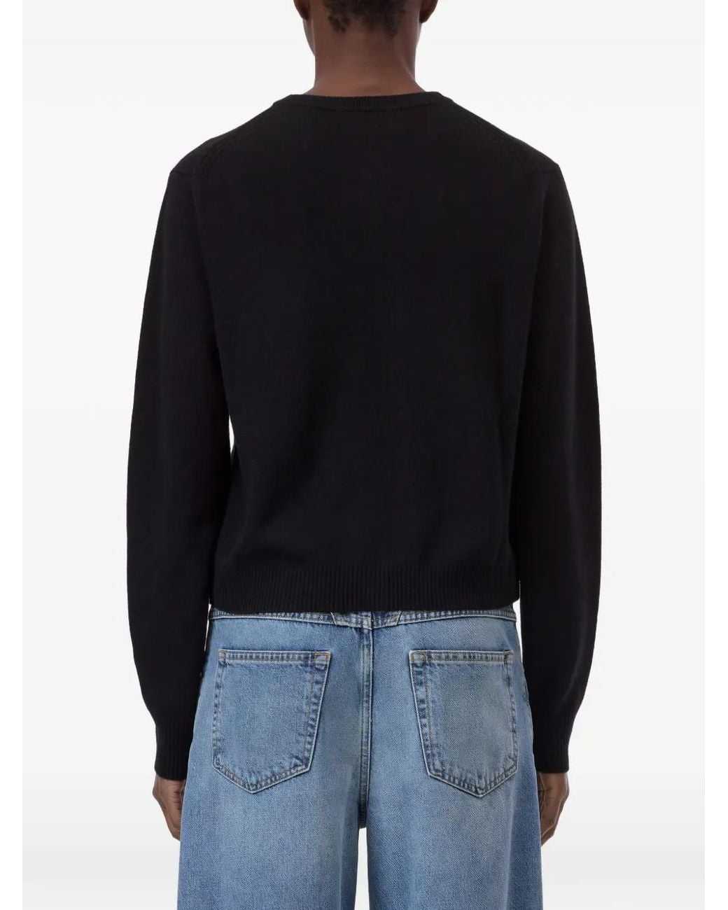 Closed Black Crew-Neck Long-Sleeve Cardigan