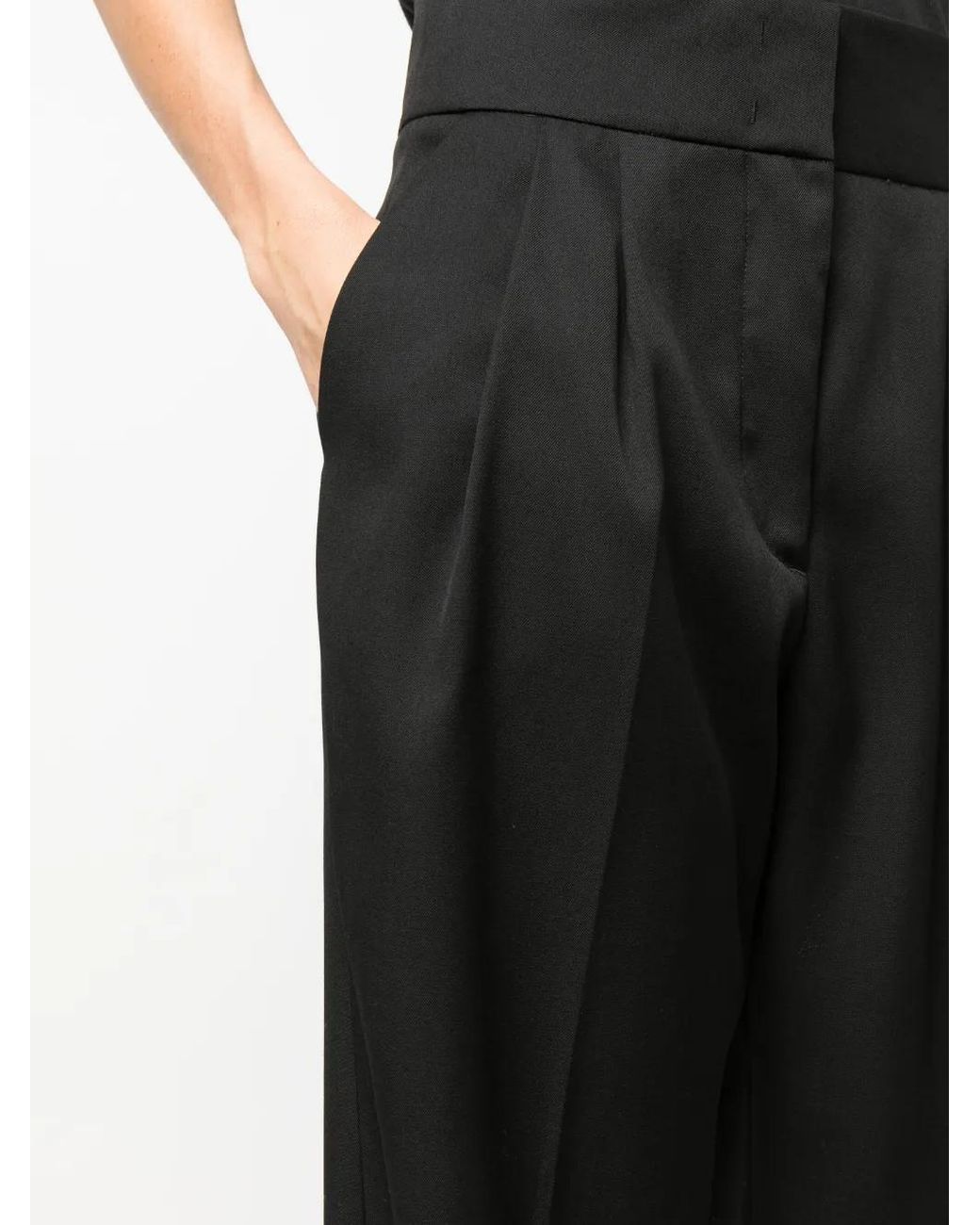 Fabiana Filippi Black High-Waisted Tapered Trousers