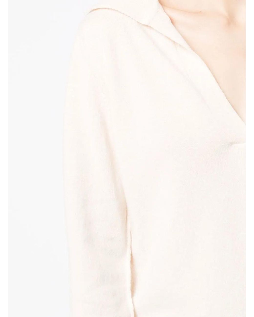 Pringle of Scotland White Polo-Style Jumper