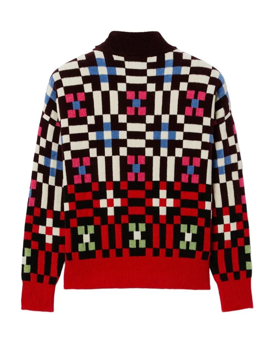 LaDoubleJ Red Pullover Mit Geometrischem Muster