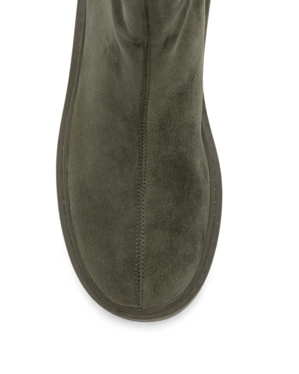 Vic Matié Green Bottes En Daim À Plateforme