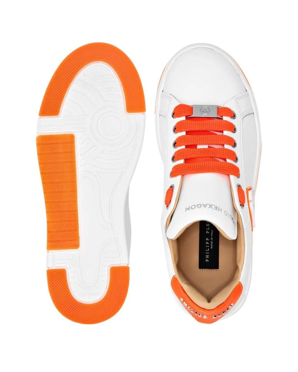 Philipp Plein White Hexagon Trainers