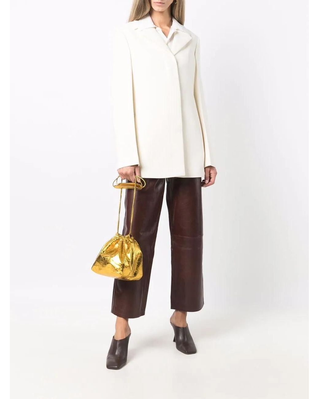 Jil Sander White Single-Breasted Blazer