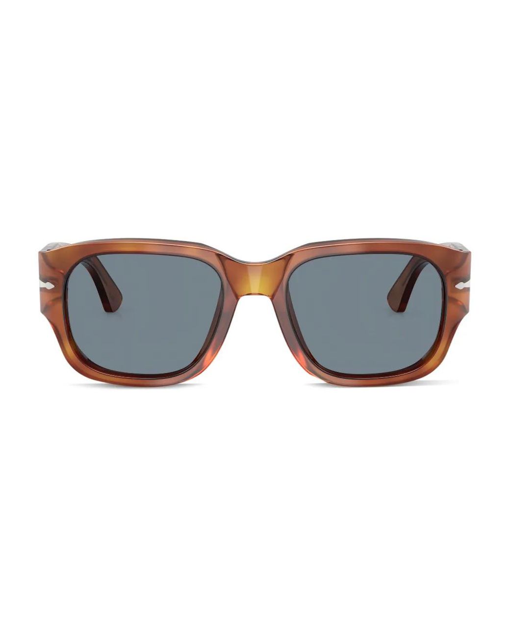 Persol Blue Tortoiseshell Square-Frame Sunglasses