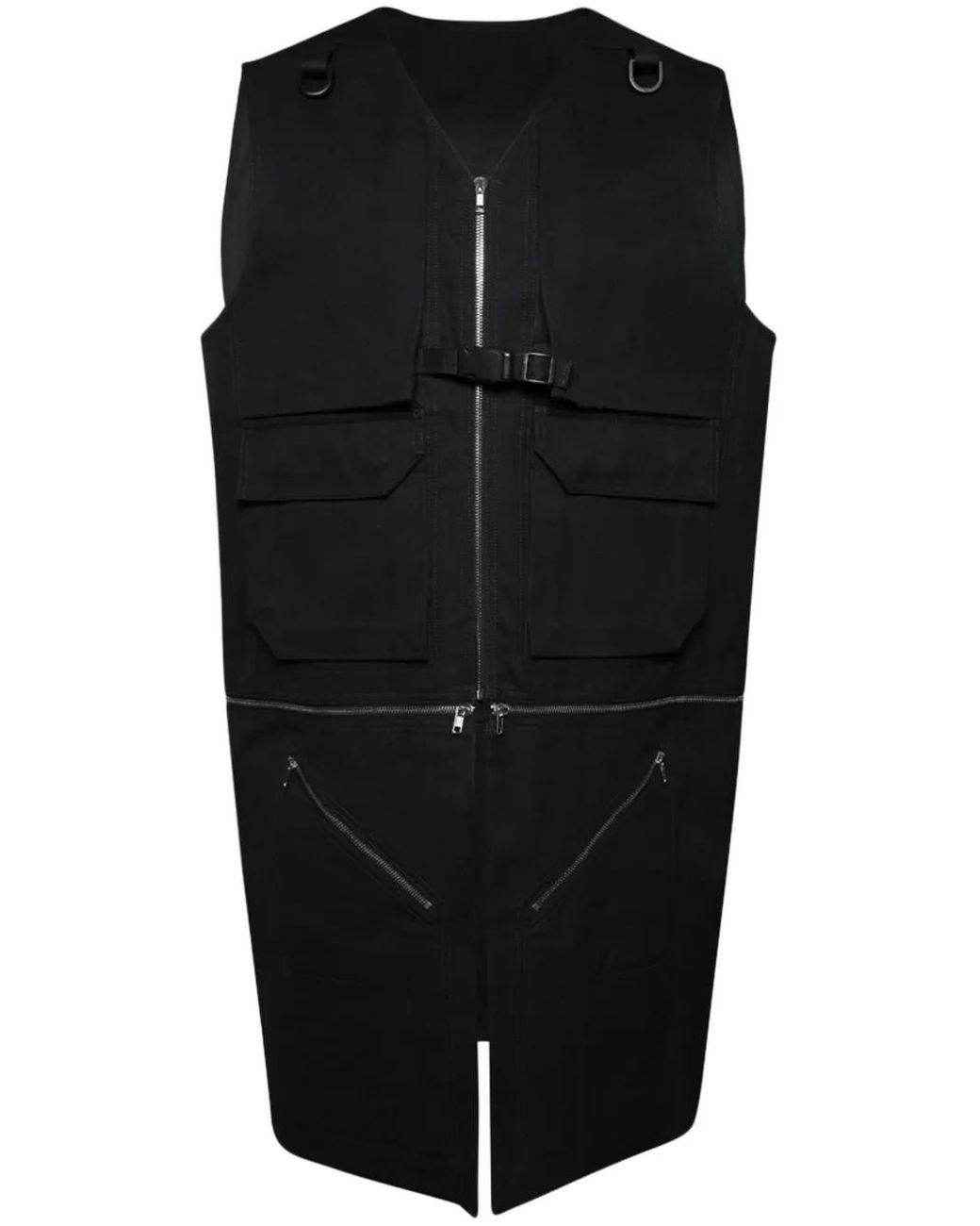 Rick Owens Black Porterville Utility Vest for men