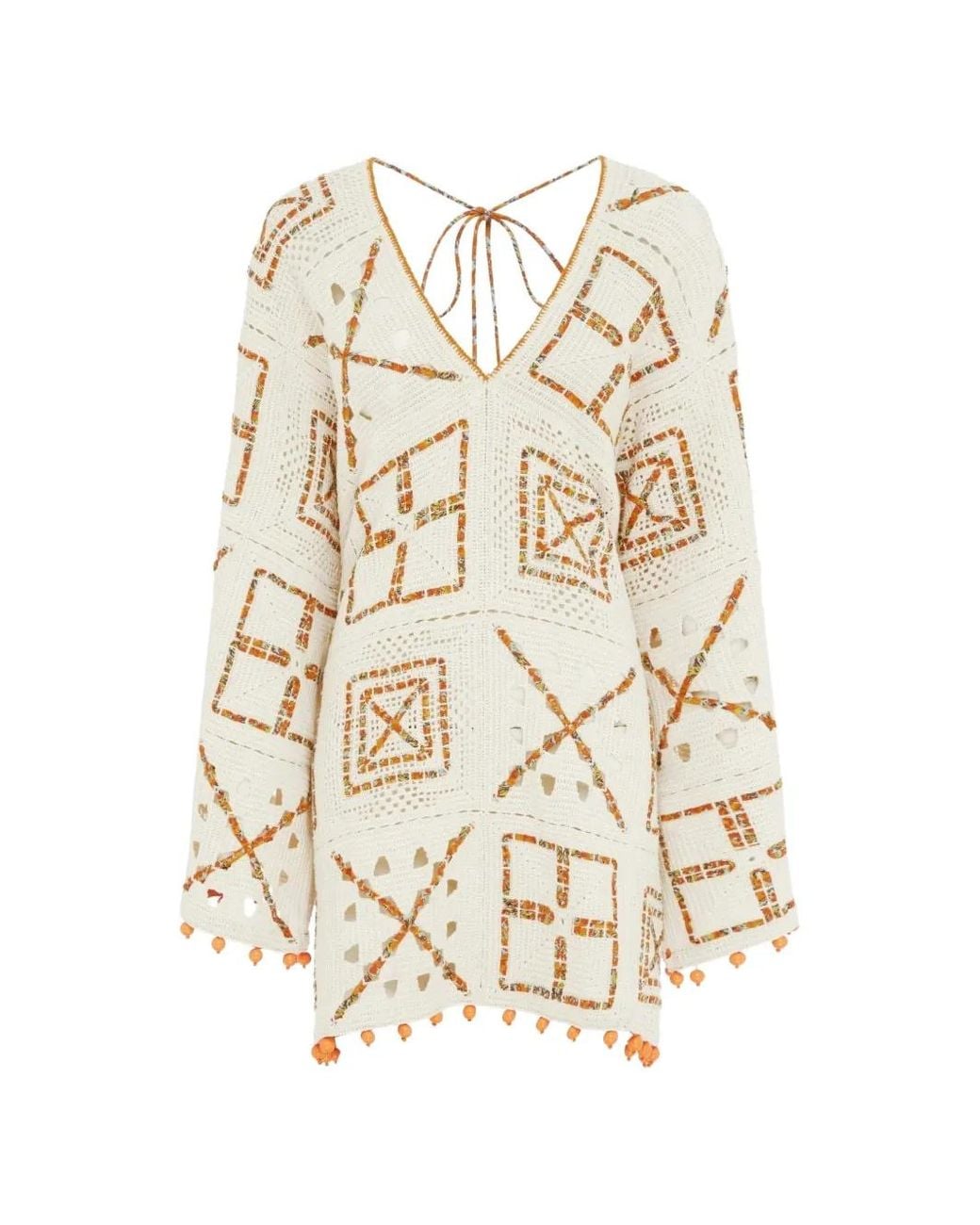 ALÉMAIS White Marva Crochet Mini Dress