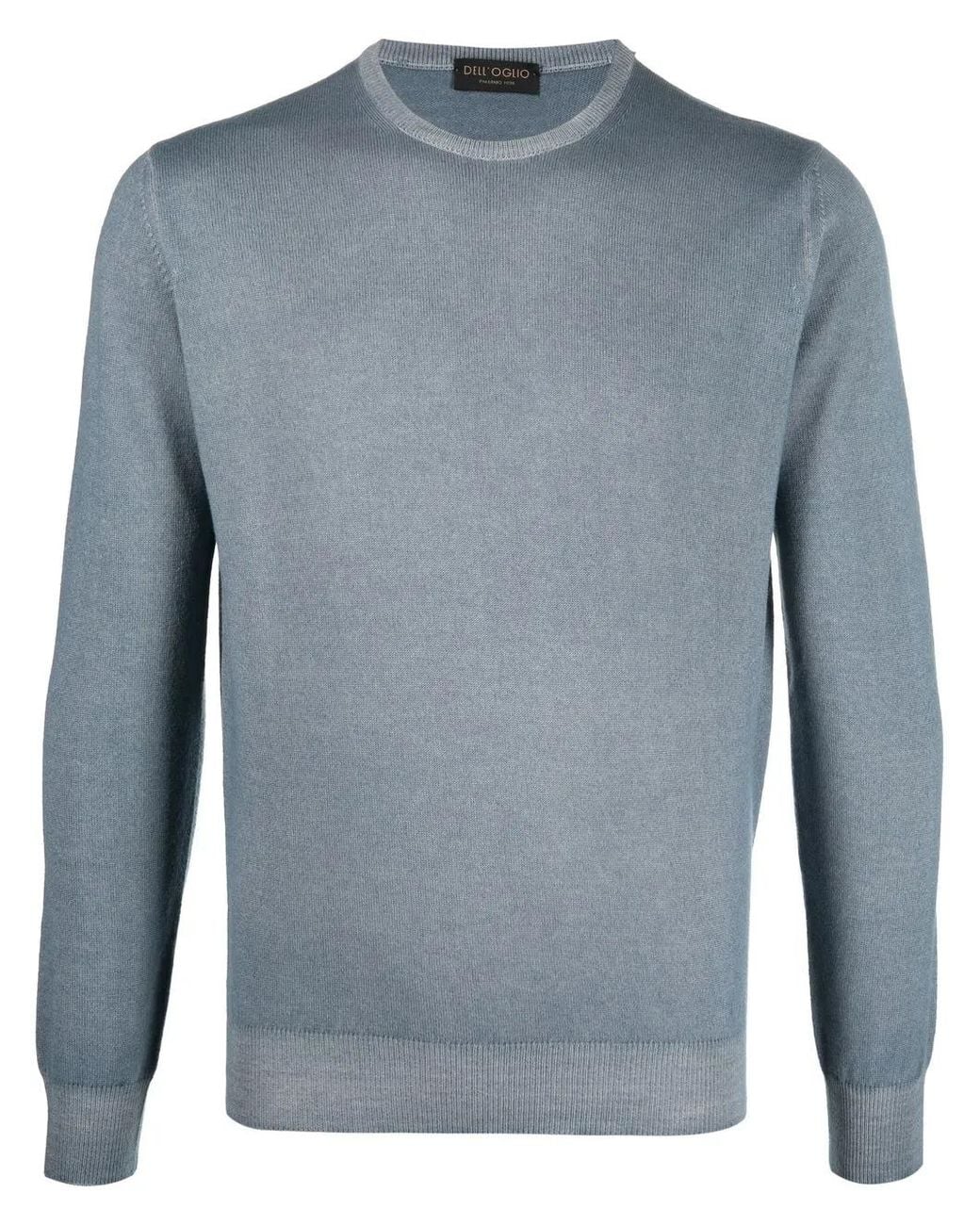 Dell'Oglio Blue Crew-Neck Knitted Jumper for men