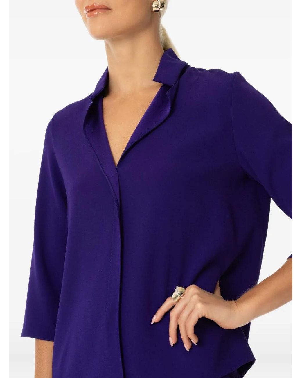 Camicia Squadrata di Peter Cohen in Purple