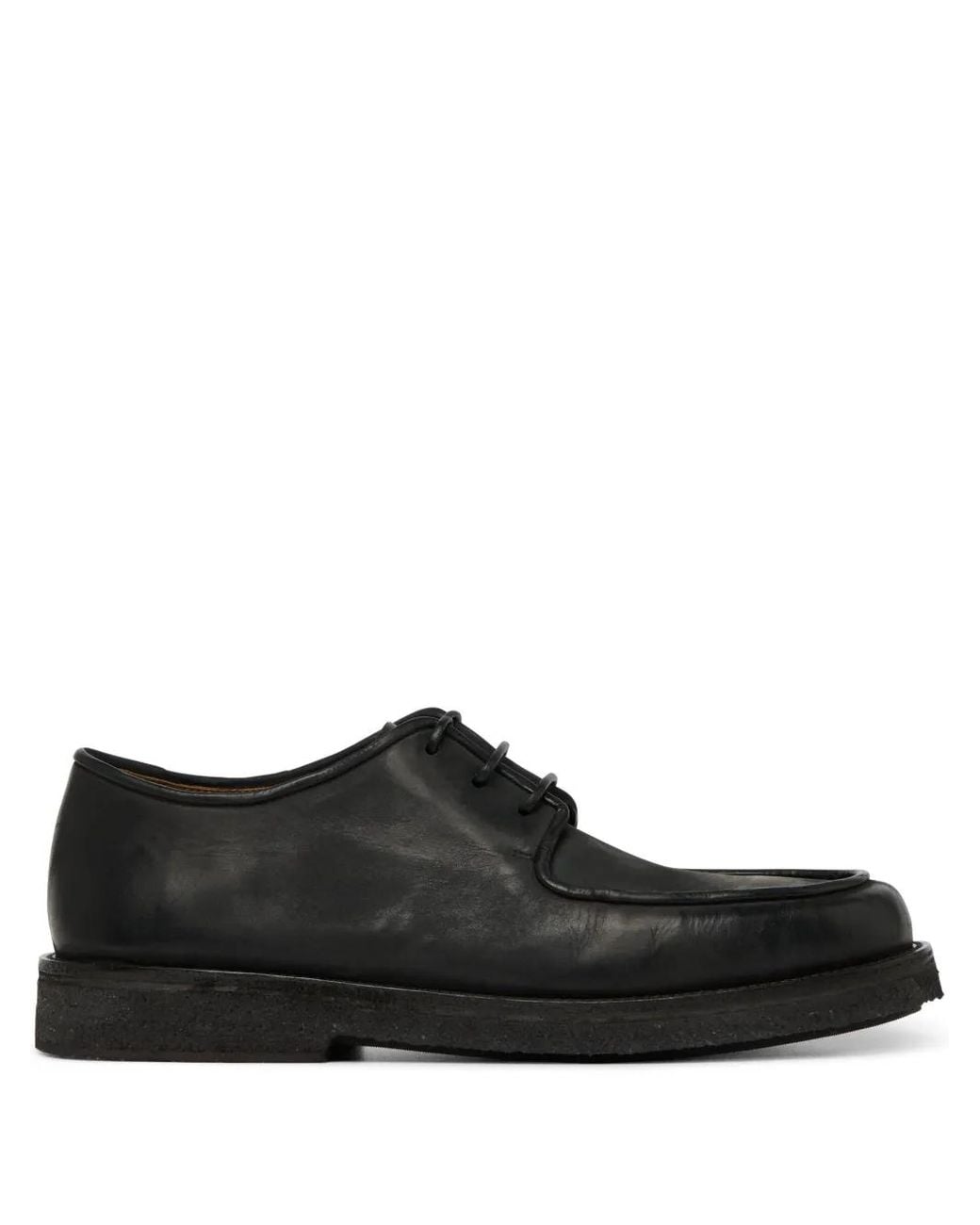Marsèll Black Moccar Leather Derby Shoes for men