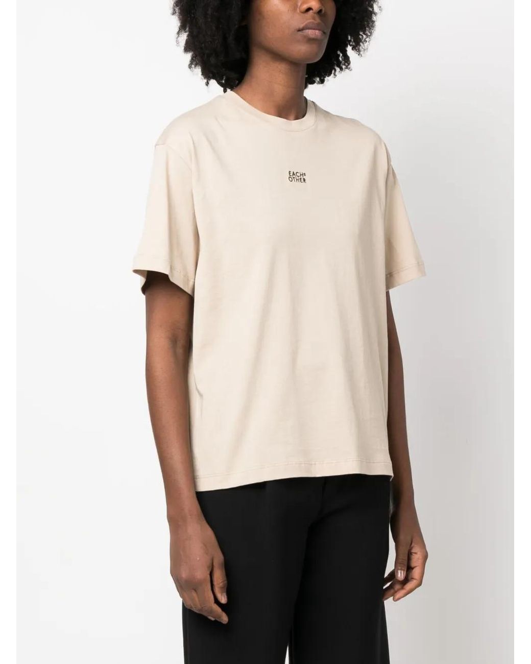 Each x Other Natural Logo-Print Crew-Neck T-Shirt