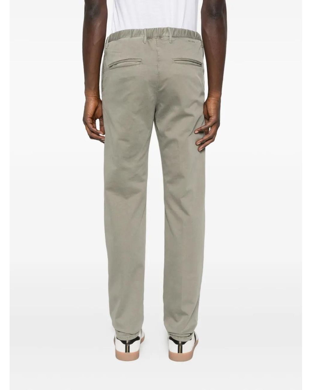 Incotex Gray Elastic-Waistband Trousers for men