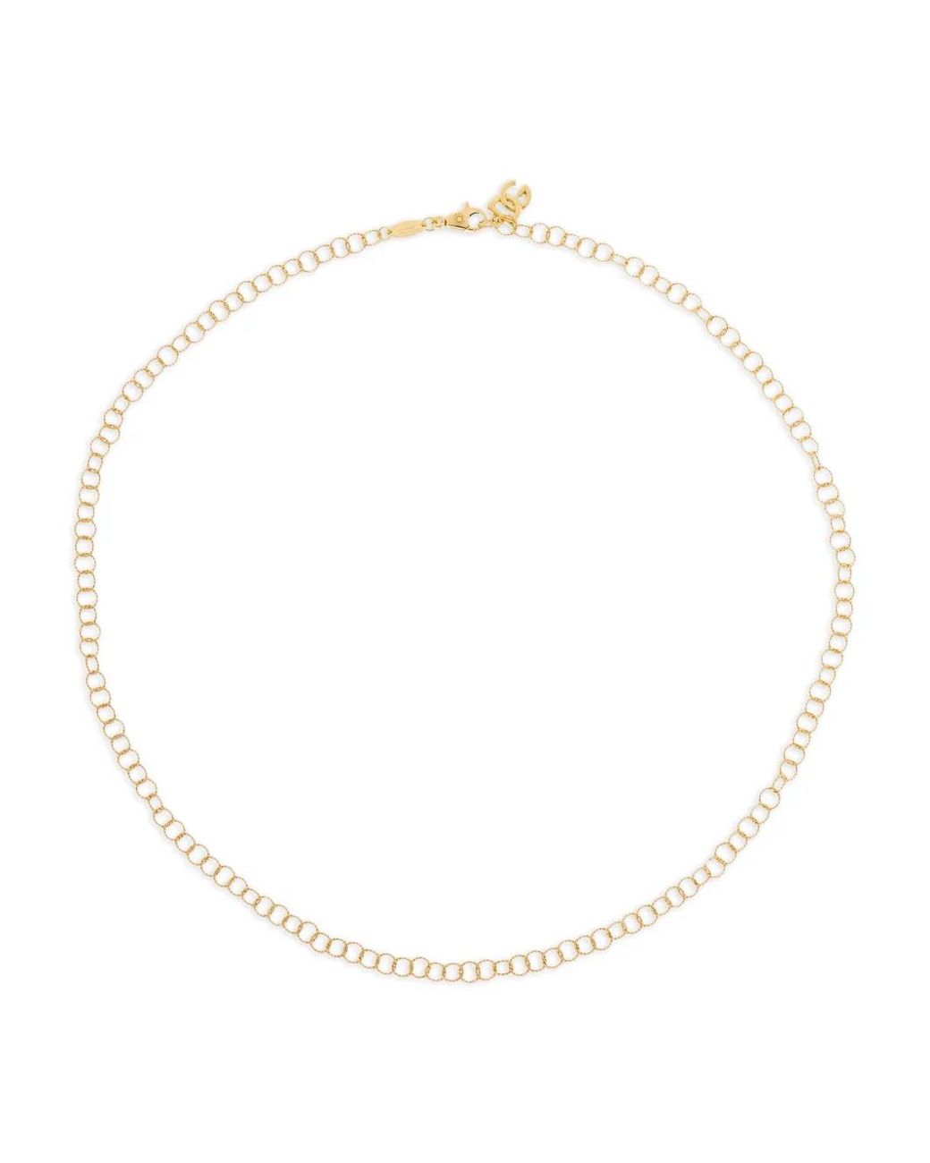 Dolce & Gabbana White Alphabet Chain Necklace