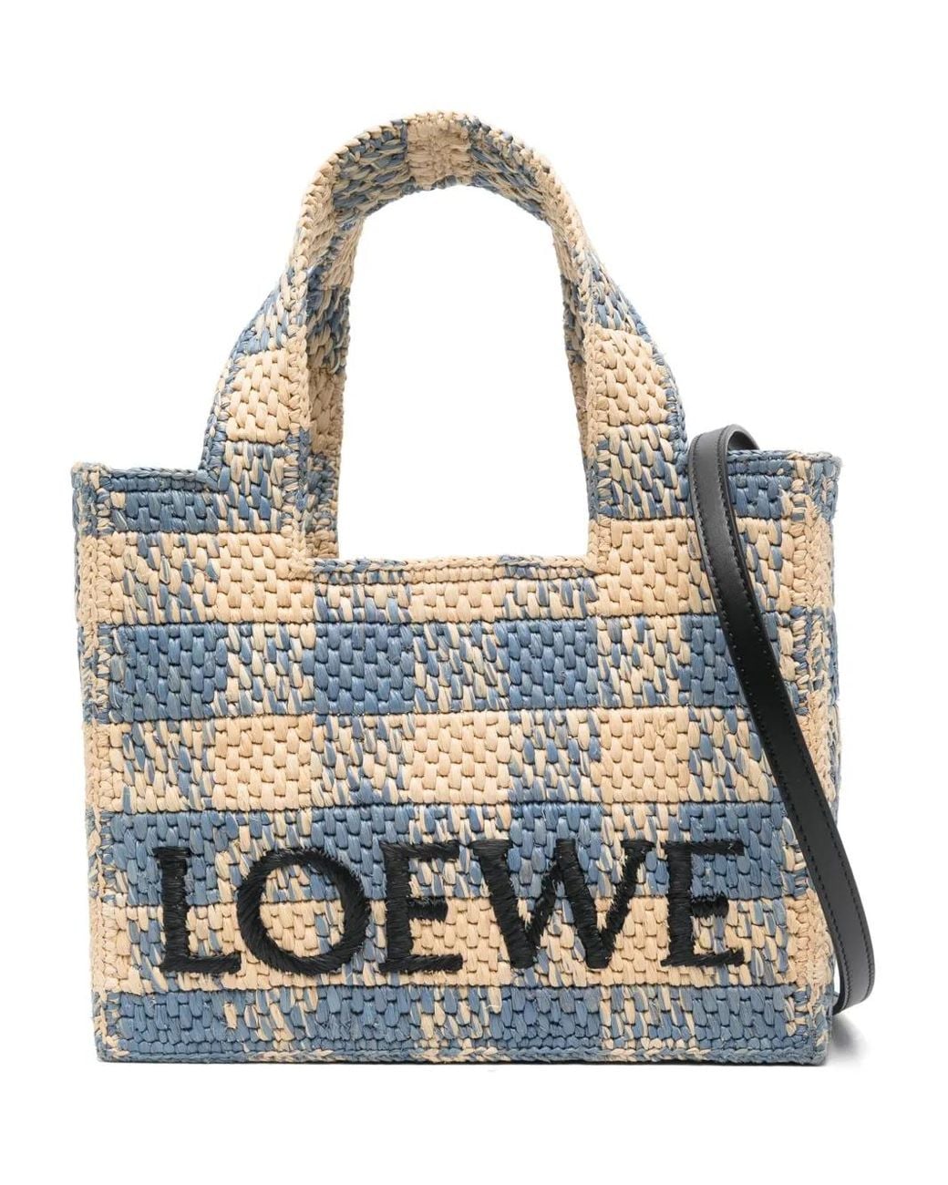 Loewe Blue Small Font Tote Bag