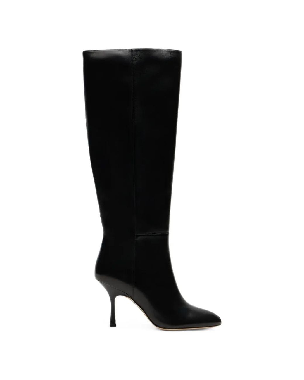 Stuart Weitzman Black Madison Almond-Toe Boots