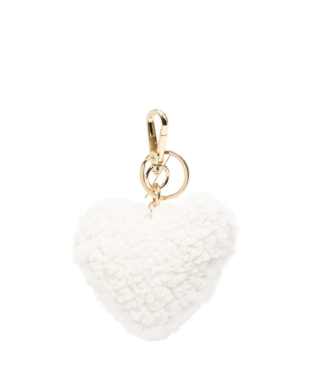 La Milanesa White Heart-Shaped Bag Charm