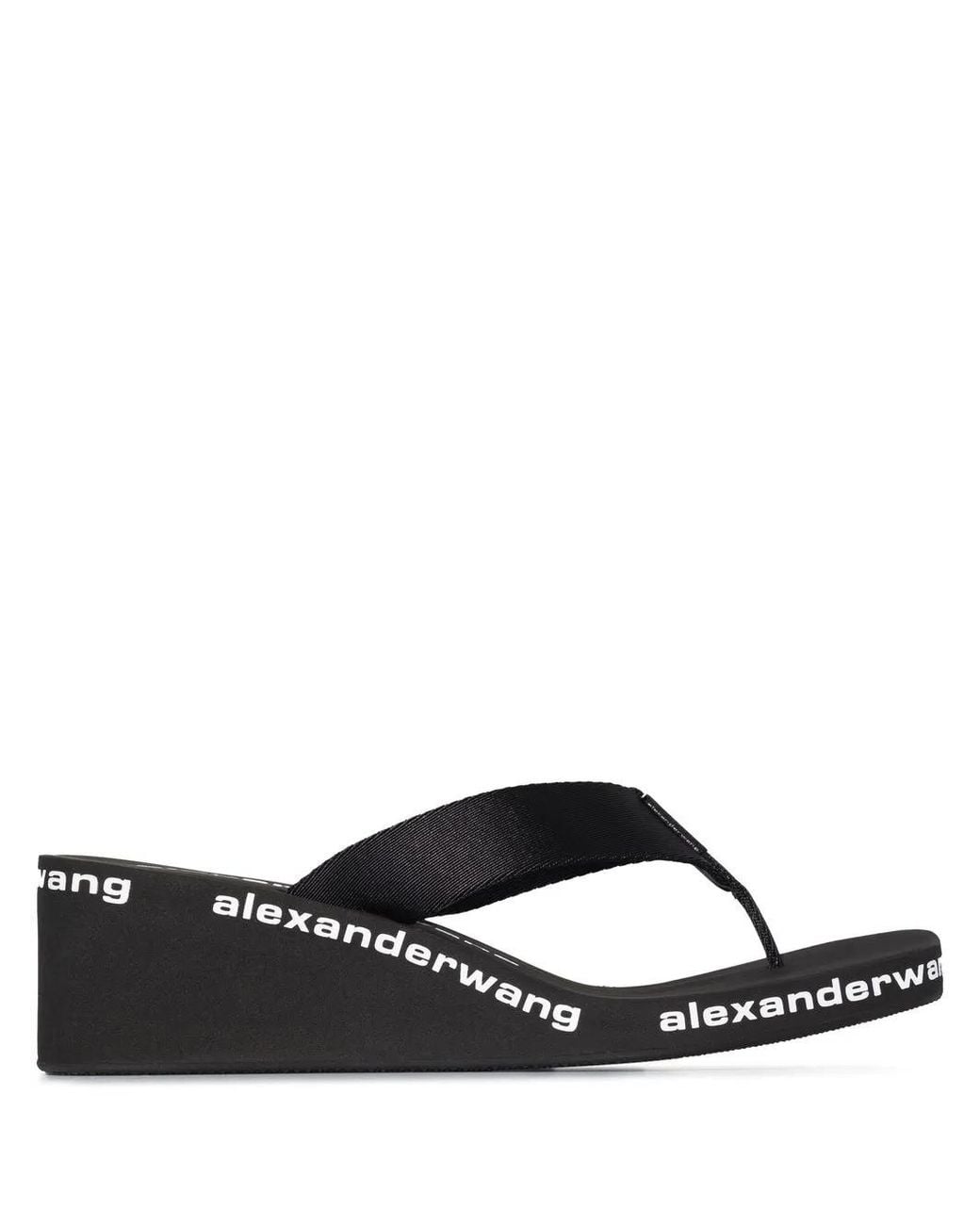 Alexander Wang Black Aw Wedge Flip Flop