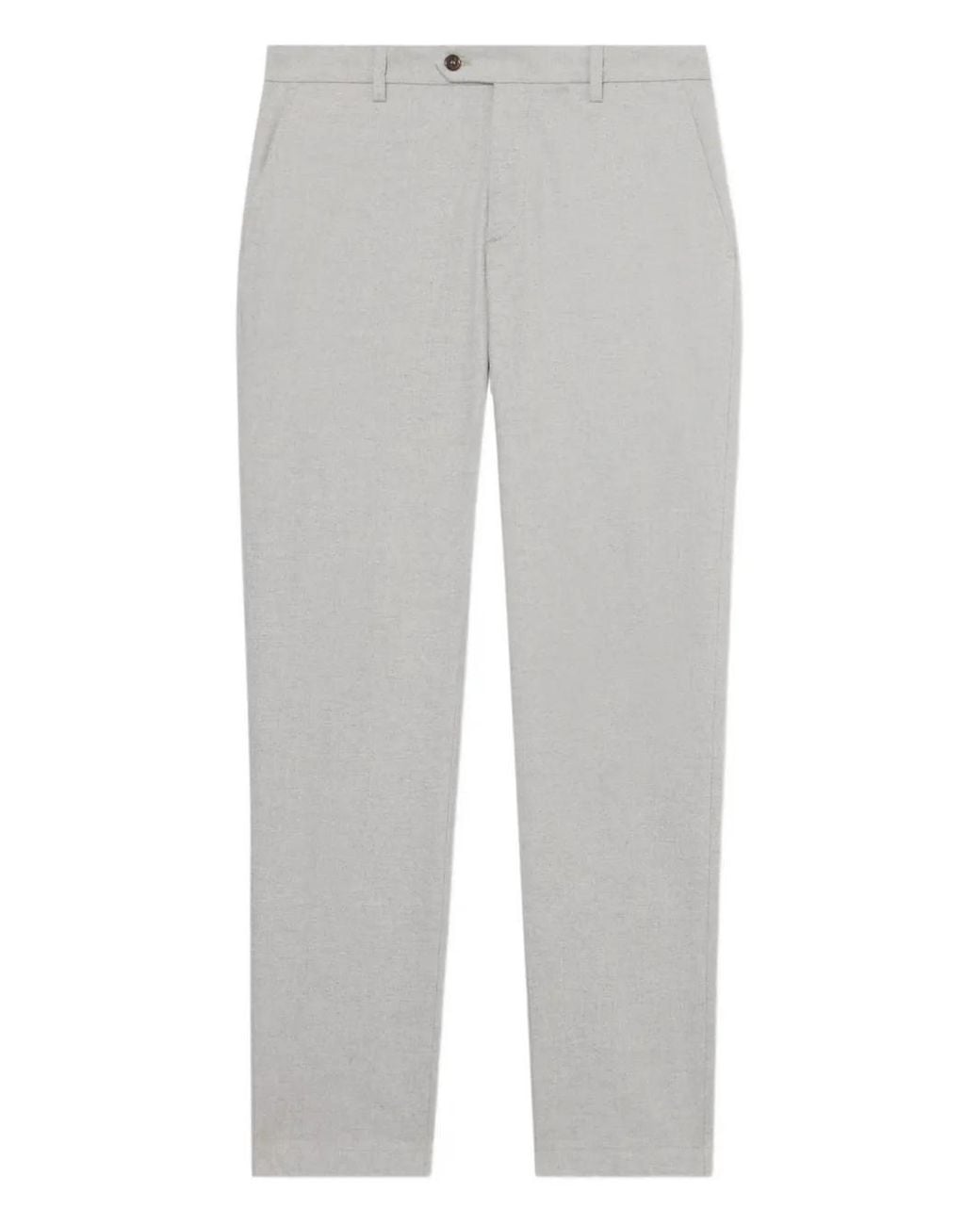 Brooks Brothers Gray Rear Welt-Pockets Trousers for men