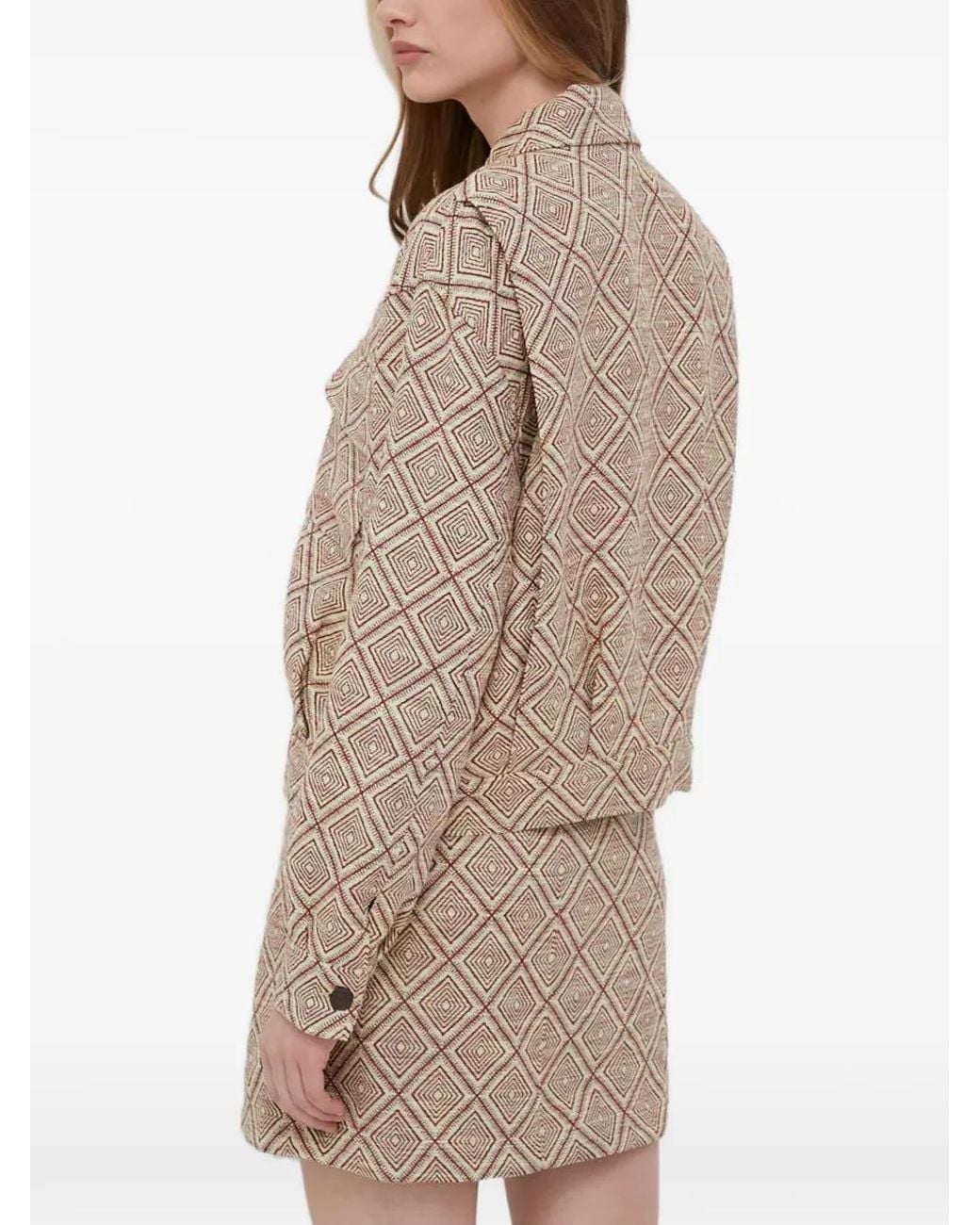 Samsøe & Samsøe Natural Patterned Buttoned Jacket