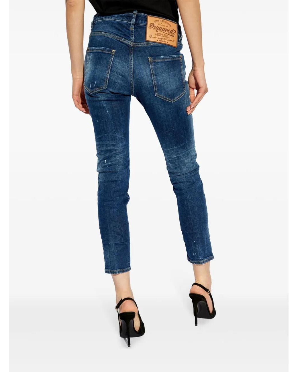 DSquared² Blue Cropped Jeans