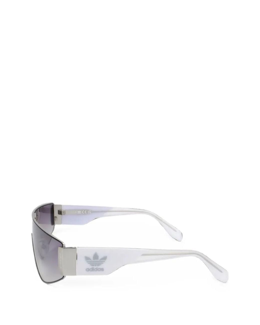 Adidas Gray Geometric-Frame Sunglasses