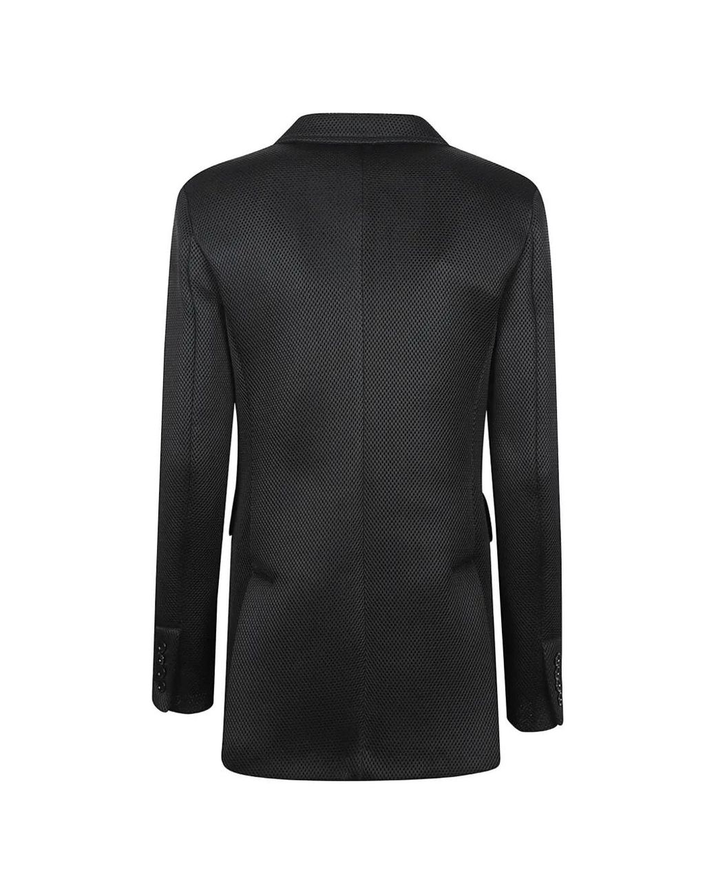 Max Mara Black Textured Single-Breasted Blazer