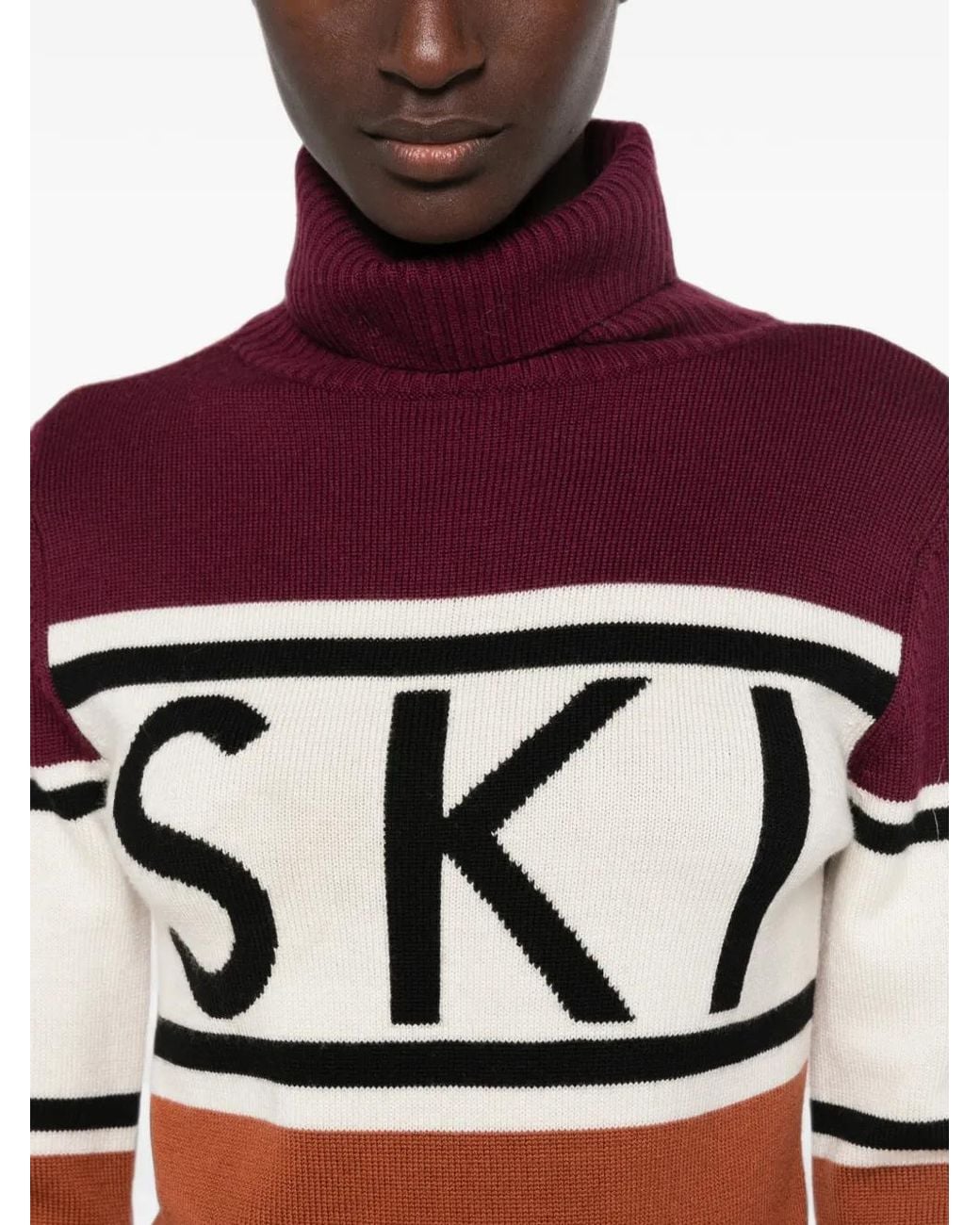 Perfect Moment Red Schild Intarsia-Knit Sweater