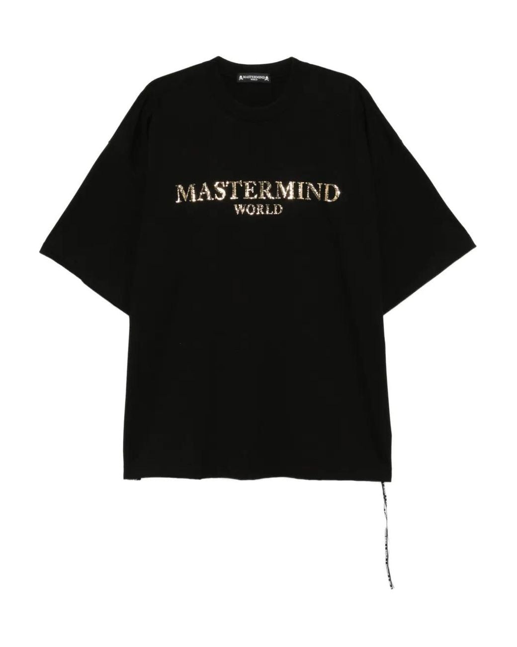 MASTERMIND WORLD Black Logo-Print T-Shirt for men