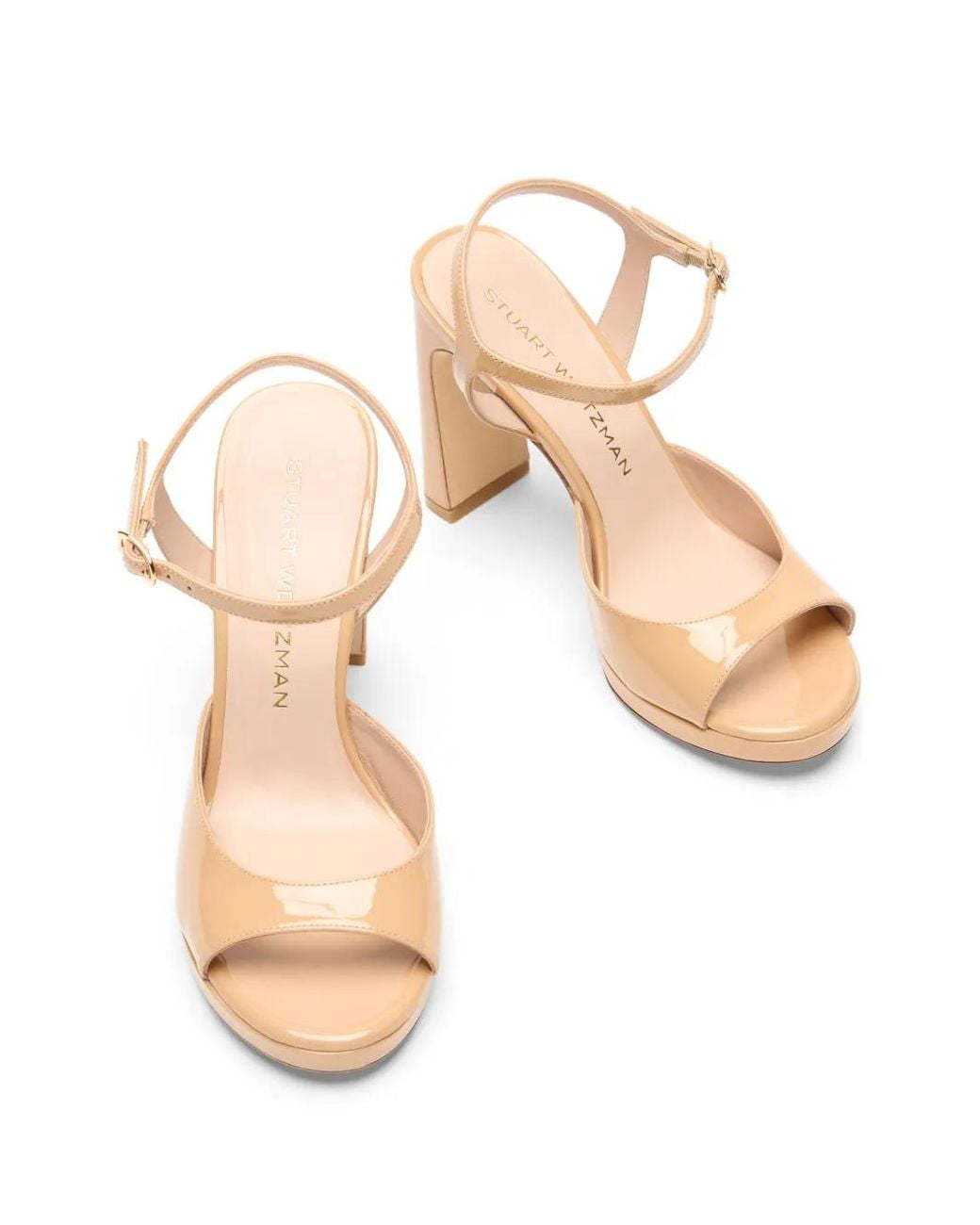Stuart Weitzman White Babette Platform Sandals