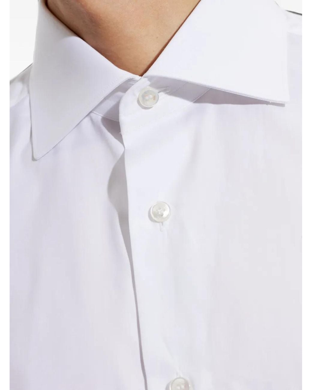 Brioni White Long-Sleeve Shirt for men