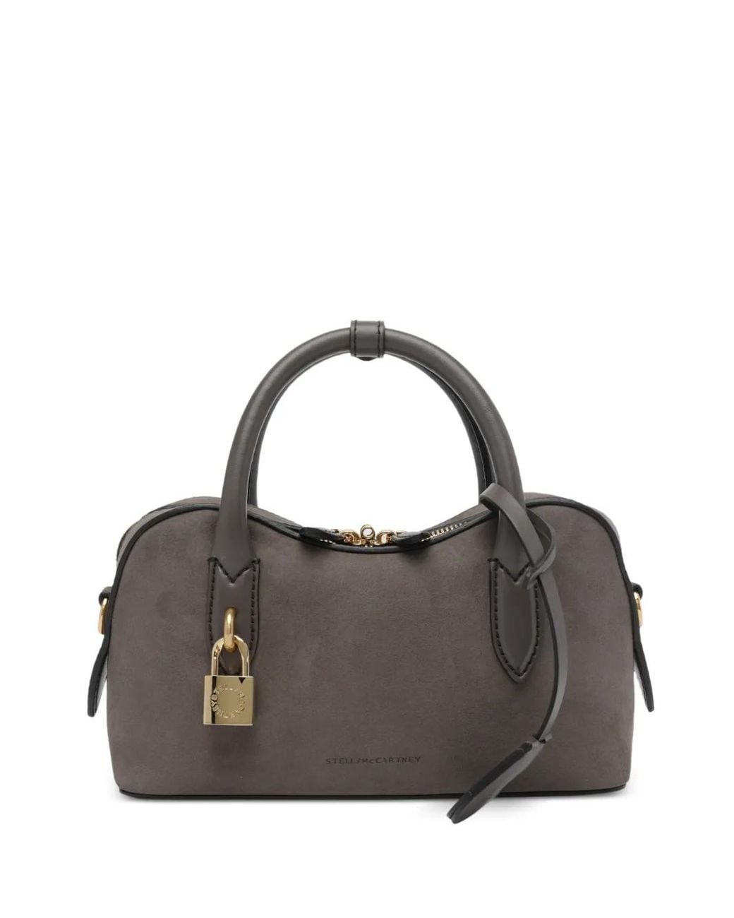 Stella McCartney Gray Ryder Suede-Effect Crossbody Bag