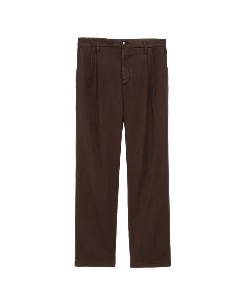 Canali Brown Straight-Leg Trousers for men