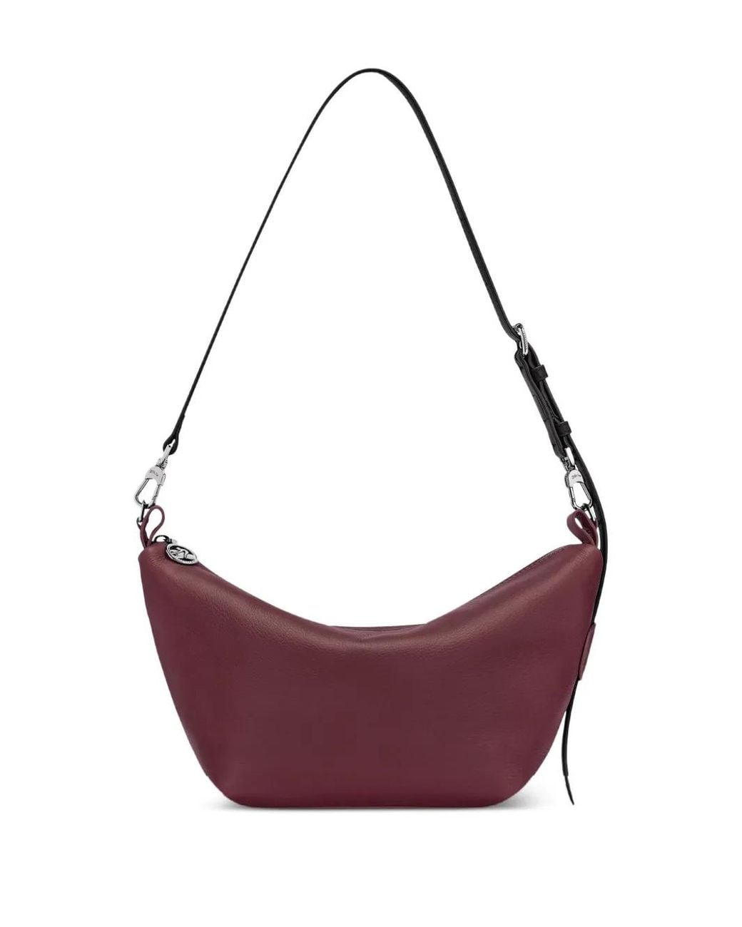 Longchamp Purple Le Slouchy Leather Shoulder Bag