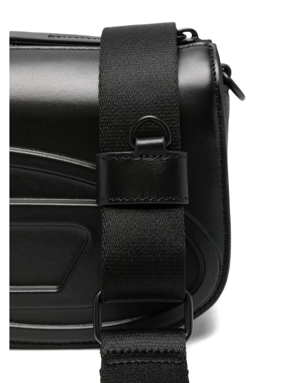 DIESEL Black 1D Camera Mini Handbag for men