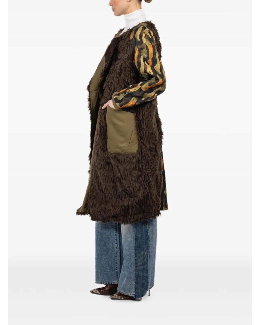 R13 Green Reversible Hooded Trench Coat