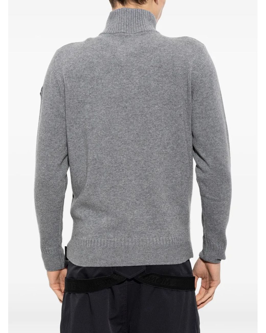 Moncler Gray Wool & Cashmere Blend Jumper for men